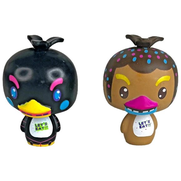 3 Funko Five Nights At Freddys Pint Size Blacklight Chica Black Purple Chocolate - Picture 7 of 12